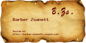 Barber Zsanett névjegykártya